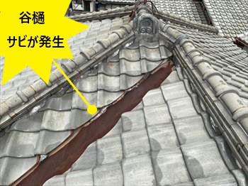 谷樋　サビ発生